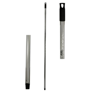 Kij metalowy 130cm chromowany karbowany